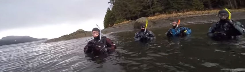 Four Divers in Sitka Alaska